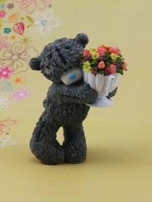 Форма Люкс "Ведмедик з вазою квітів" 3D - 2915