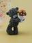 Форма Люкс "Ведмедик з вазою квітів" 3D