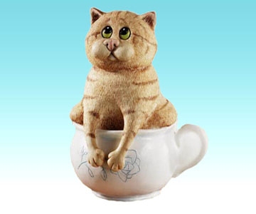 Форма Люкс "Кіт у чашці" 3D - 1