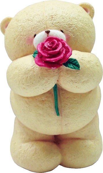Форма Люкс "Ведмедик із трояндою" (Холмарк) 3D - 1