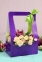 Коробка для квітів "Hand bag" (фіолетова), 1 шт - 1