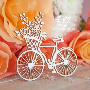 Чіпборд "Велосипед з кошиком квітів" - 4863