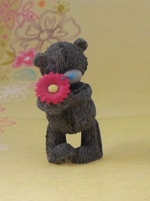 Форма Люкс "Міні-ведмедик з квіткою" 3D - 2828