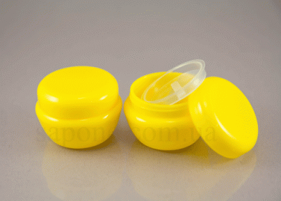 Баночка БП10-9 пластик фігурна (жовта), 10 мл - 5616