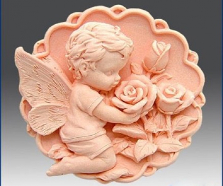  Форма Люкс "Янголятко з трояндами" 2D - 1562