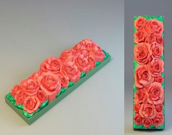 Форма Люкс "Контейнер-троянди"  3D - 2170
