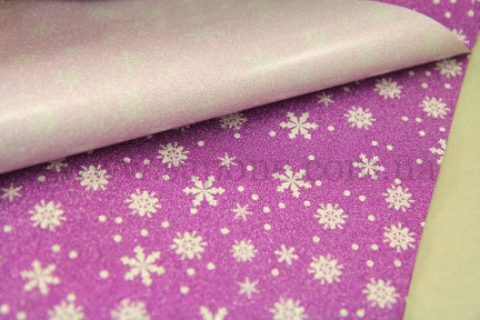 Папір пакувальний Сніжинки фіолет - 4220