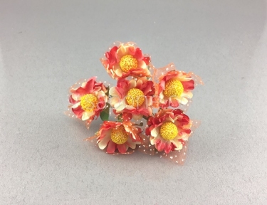 Декоративна паперова квітка (червона) - 5645
