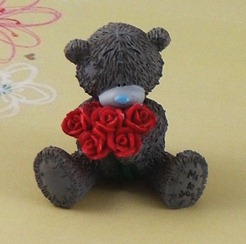 Форма Люкс "Міні-ведмедик з букетом троянд" 3D - 2952