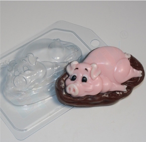 Форма пластик "Свинюшка в багнюці", 1 шт - 5845