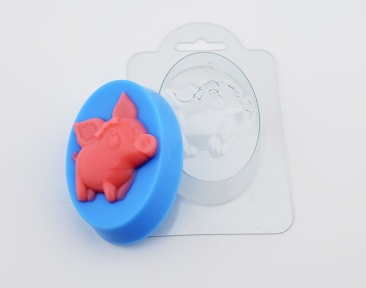 Форма пластик "Свинка з бантиком", 1 шт - 5771