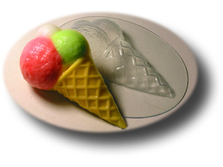 Форма пластик "Морозиво Ріжок", 1 шт - 3486