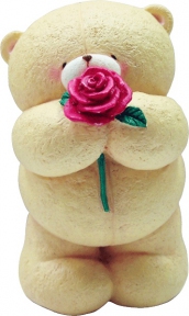 Форма Люкс "Ведмедик із трояндою" (Холмарк) 3D - 2575