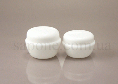 Баночка БП20-10 пластик фігурна (біла), 20 мл - 5628